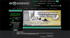 Desktop Screenshot of gyogyaruhaz.hu